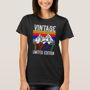 Camiseta Vintage 1937 85 Anos Meninas 85 Nascimento