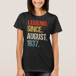 Camiseta vintage 1937, 86.o aniversário, retrato de 86 anos
