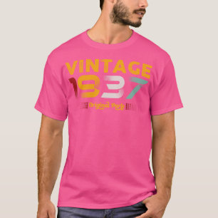 Camiseta Vintage 1937 Original Parts Family Birthday Gift