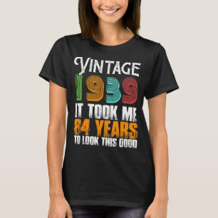 Camiseta Vintage 1939, 84 anos Aniversário do Retro Padre