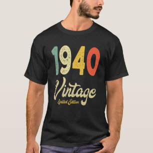 Camiseta Vintage 1940 82nd Birthday Gift Retro 82 Anos Ol