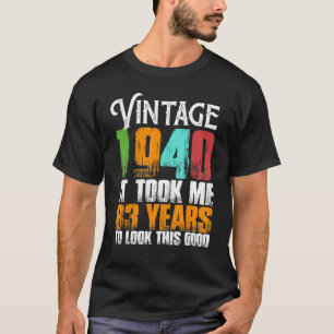 Camiseta Vintage 1940, 83 Anos Aniversário Retro Padre"