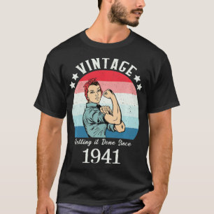 Camiseta Vintage 1941 Fortes Mulheres Rosie Birthday presen