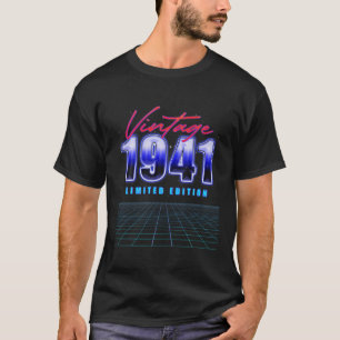 Camiseta Vintage 1941 Limited Edition Retro Synthwave Aesth
