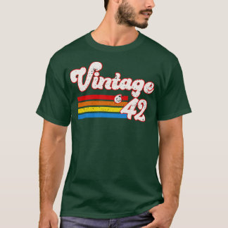 Camiseta Vintage 1942 Birthday Shirt Retro 42 Birthday Shir