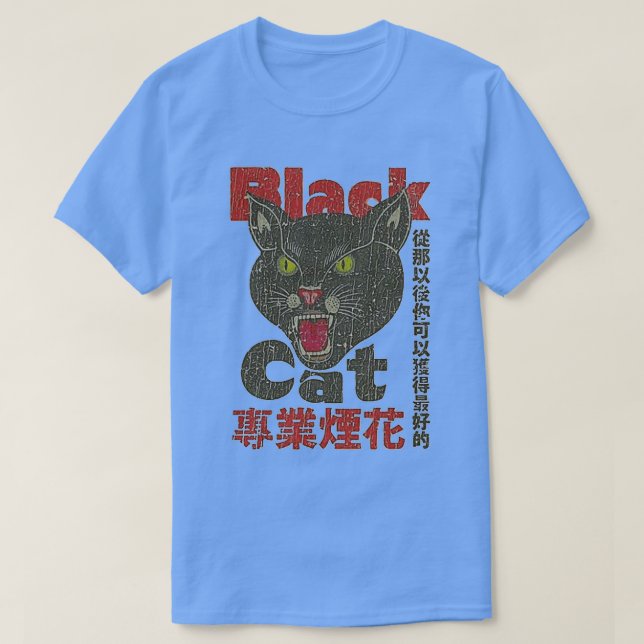 Camiseta vintage 1942 Black cat (Frente do Design)
