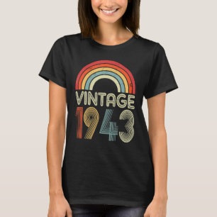 Camiseta Vintage 1943, 80, Aniversário