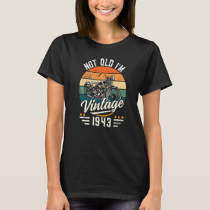 Camiseta Vintage 1943 Classic Motorcycle Lover 79 Anos