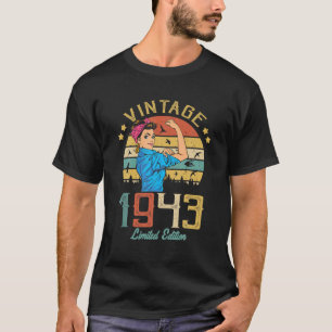 Camiseta Vintage 1943 Feita Em 1943 79º Aniversário Mulhe