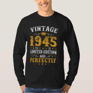 Camiseta Vintage 1945 Feita Em 1945, Aniversário De 80, Ofe