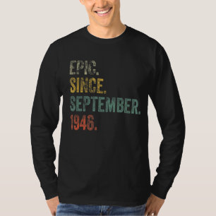 Camiseta Vintage 1946 76ª Epic de Aniversário Desde 19 de s