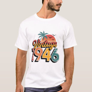 Camiseta Vintage 1946 Limited Edition Men Women Aniversário