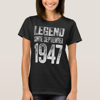Camiseta Vintage 1947 Aniversário Legenda do Nascer desde s