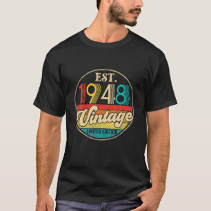Camiseta Vintage 1948 Made In 1948 74Th Birthday Funny 74 Y