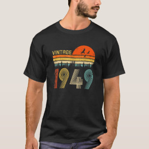 Camiseta Vintage 1949 73º Aniversário Mulheres 73 Anos