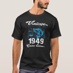 Camiseta Vintage 1949 73 Anos Pescadores De Pesca Birthd
