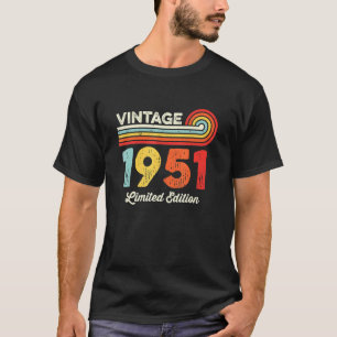Camiseta Vintage 1951 Aniversário Mulheres Nasceres Em 1951