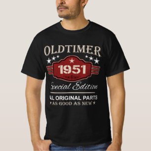 Camiseta Vintage 1951 - Aniversário Retroativo - Presente 