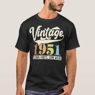 Camiseta Vintage 1951 Original Parts some Veste Retro 72th