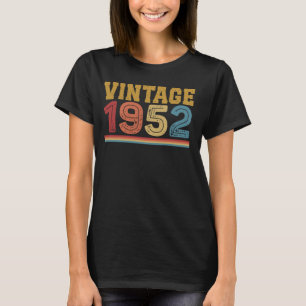 Camiseta Vintage 1952 72º Aniversário Mulheres 72 anos