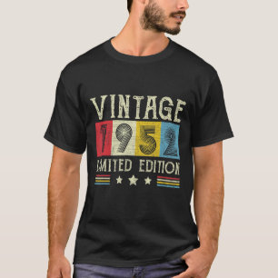 Camiseta Vintage 1952 Retro 70 Aniversário Decoration 70 An