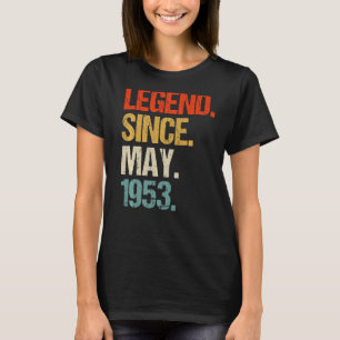 Camiseta vintage 1953, 70, retrato de 70 anos