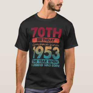 Camiseta Vintage 1953 70 Year Old Gifts Limited Edition 70t