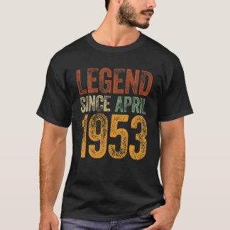 Camiseta Vintage 1953 Aniversário da Legenda do Nascer desd