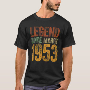 Camiseta Vintage, 1953, Aniversário, Nascer desde 1953