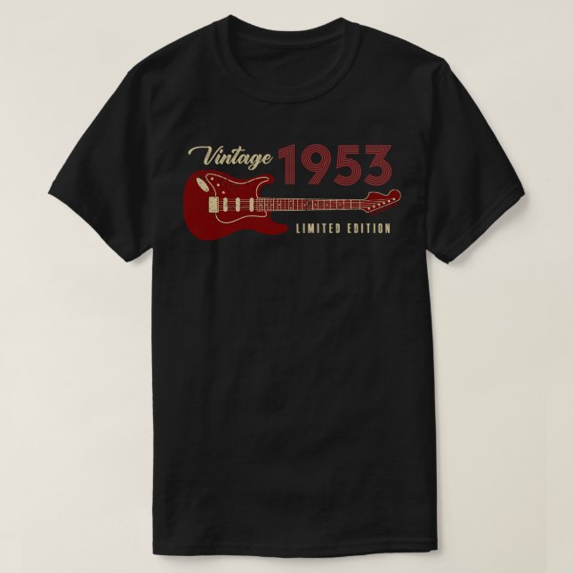 Camiseta Vintage 1953 Limited Edition Aniversário (Frente do Design)