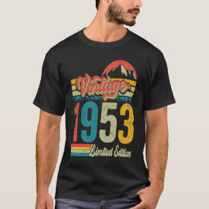 Camiseta Vintage 1953 Retro Mens 70 Aniversário