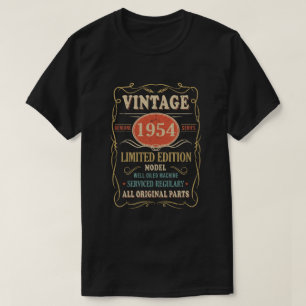 Camiseta Vintage 1954, 65º aniversário, todas as peças o