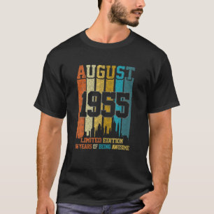 Camiseta Vintage 1955 66 Anos Feita Em Agosto De 1955 66ª
