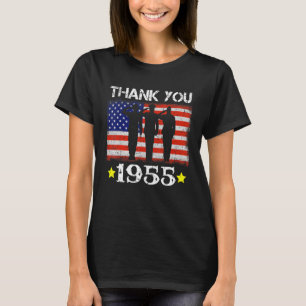 Camiseta Vintage 1955 67 Anos Antiga Flag American 67th Bir