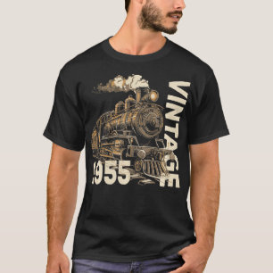 Camiseta Vintage 1955 Locomotiva 69th do Trem de Vapor