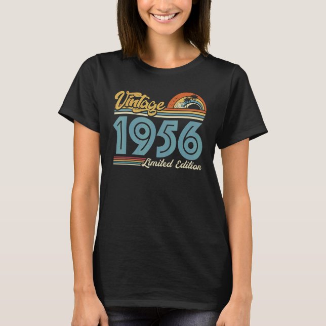 Camiseta Vintage 1956 1956 66th Birthday (Frente)