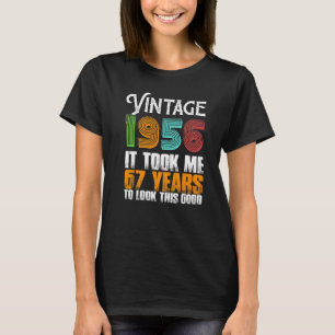 Camiseta Vintage 1956 67 anos Aniversário do Retro Padre