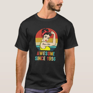 Camiseta Vintage 1956 Aniversário Presente Para Mulheres 6