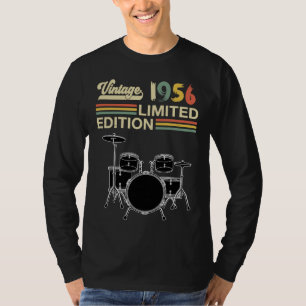 Camiseta Vintage 1956 Drummer 67º Aniversário