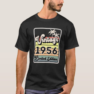 Camiseta Vintage 1956 Limited Edition 66 Aniversário Prese