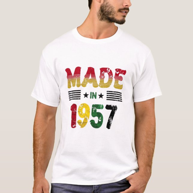 Camiseta Vintage, 1957, Gana Tee: Orgulho Retroativo (Frente)