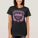 Camiseta Vintage 1958 60th Birthday<br><div class="desc">Vintage 1958 60th Birthday</div>