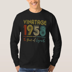 Camiseta Vintage 1958 64º aniversário Ideias Homens o Mulhe