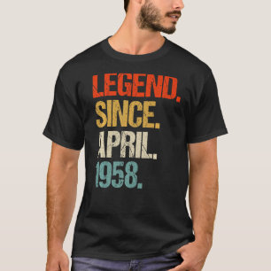 Camiseta vintage 1958 65th aniversário retro 65 anos