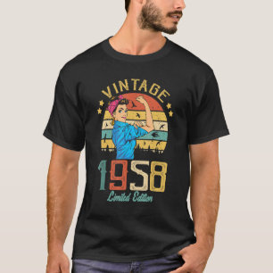 Camiseta Vintage 1958 Feita Em 1958 64º Aniversário Mulhere