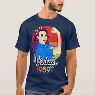 Camiseta Vintage 1959 62nd Birthday 62 Year Old Bday Nascer