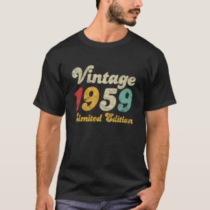 Camiseta Vintage 1959 63 Anos 63 Anos Aniversário