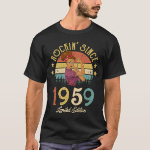 Camiseta Vintage 1959 Rockin Sine 63rd Birthday Women 63 Ye