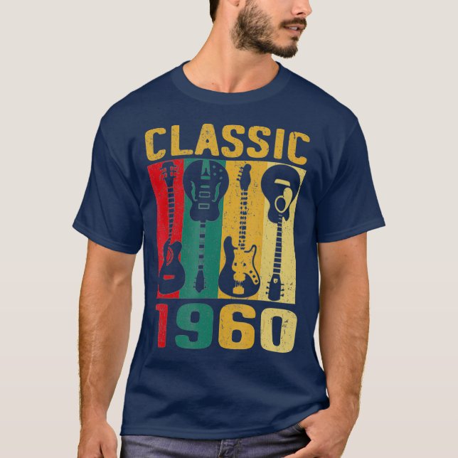 Camiseta Vintage 1960 Engraçado 60º Presente de Aniversário (Frente)