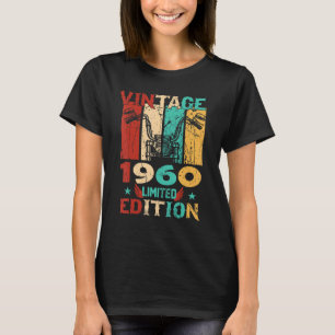 Camiseta Vintage 1960 Limited Edition 63 Aniversário 63 Ano